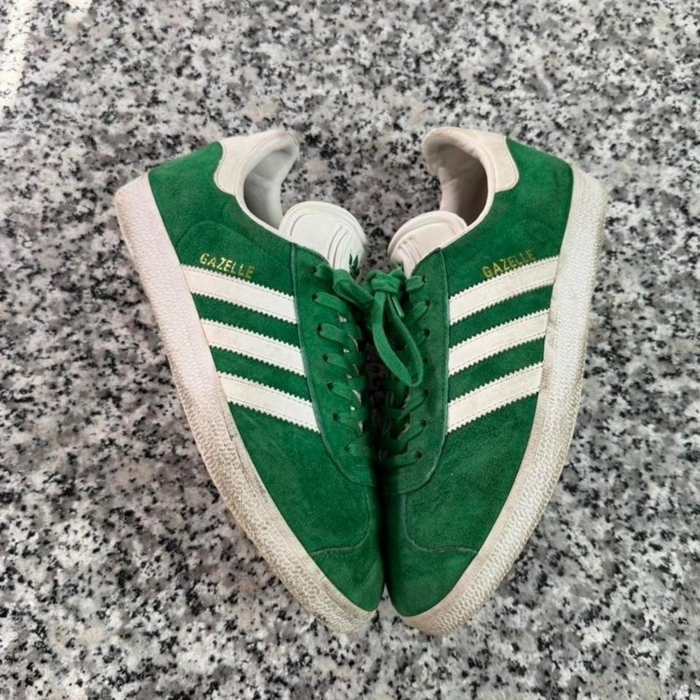 Adidas Green White Gazelle Sneaker Shoe M7 BB5477 - Picture 2 of 6